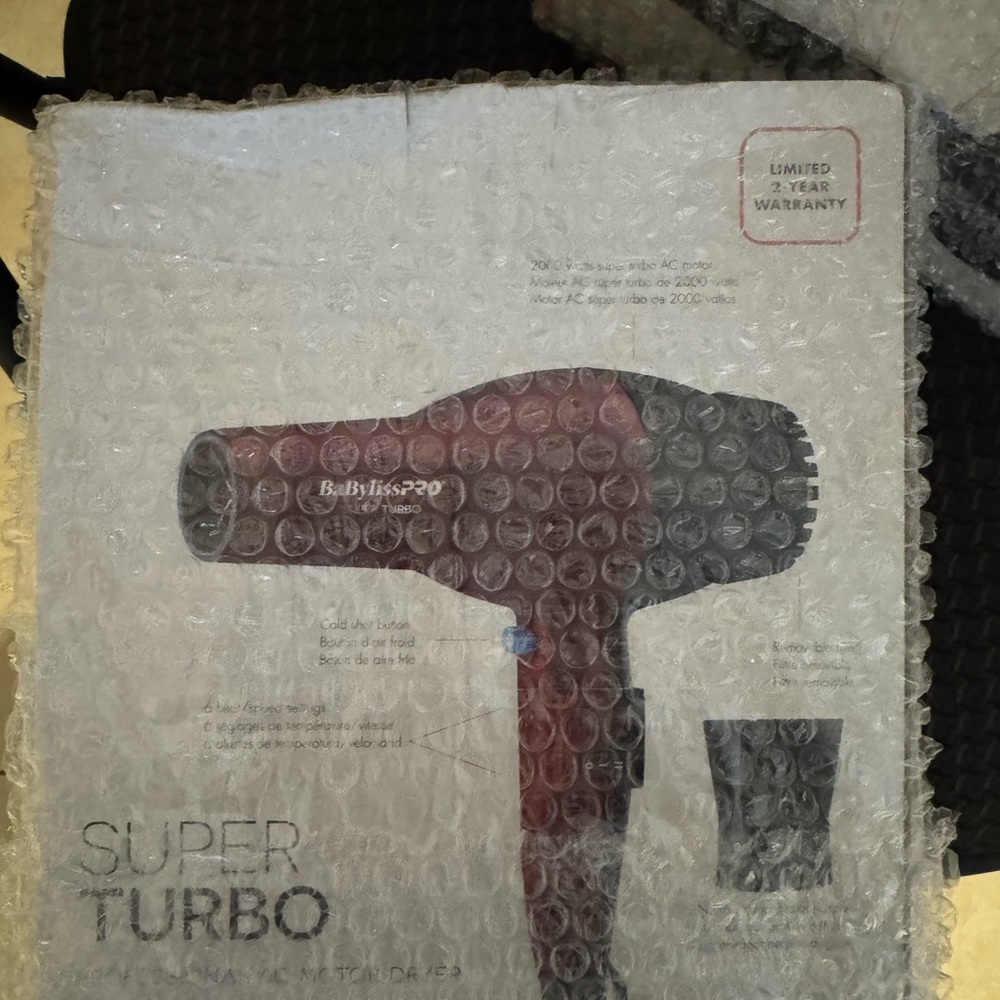 BaBylissPRO Watt Turbo Hair Dryer Brand New
